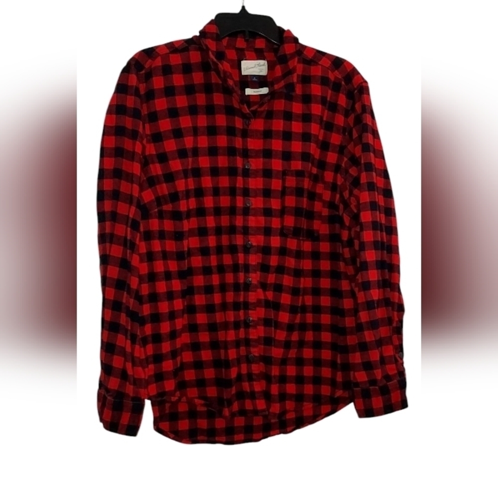 Universal Thread Flannel Shirt Womens 1x Red Black Buffalo